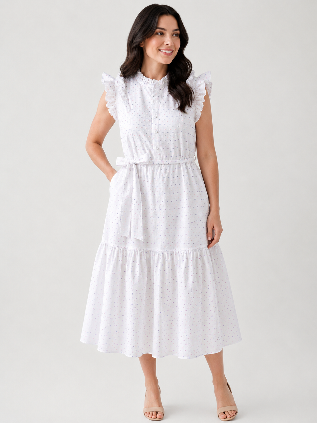 Swiss Dot Ruffles - Matching Mama Dress