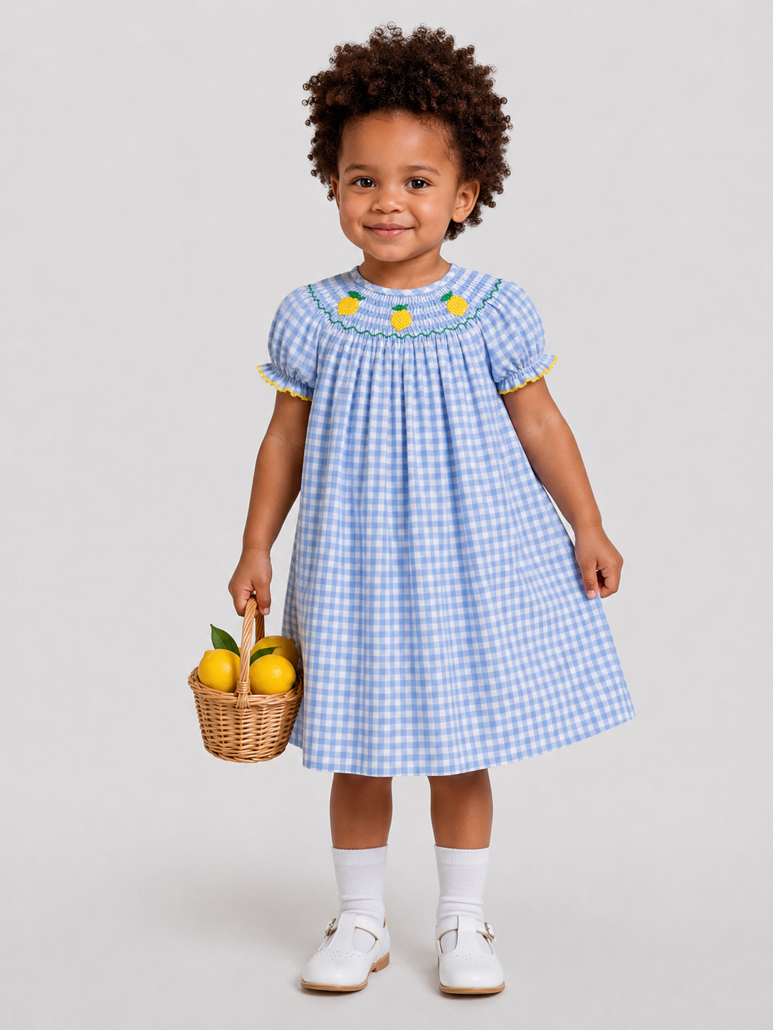Sweet Lemon Gingham Dress