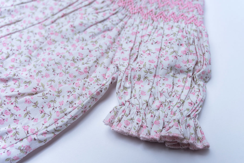 English Rose Smocked Romper