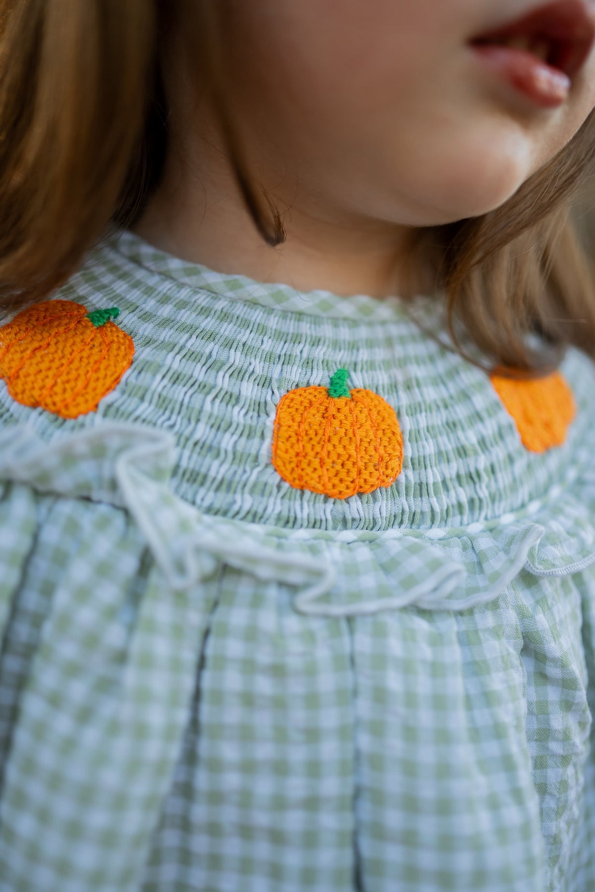 Pumpkin Spice Gingham Dress
