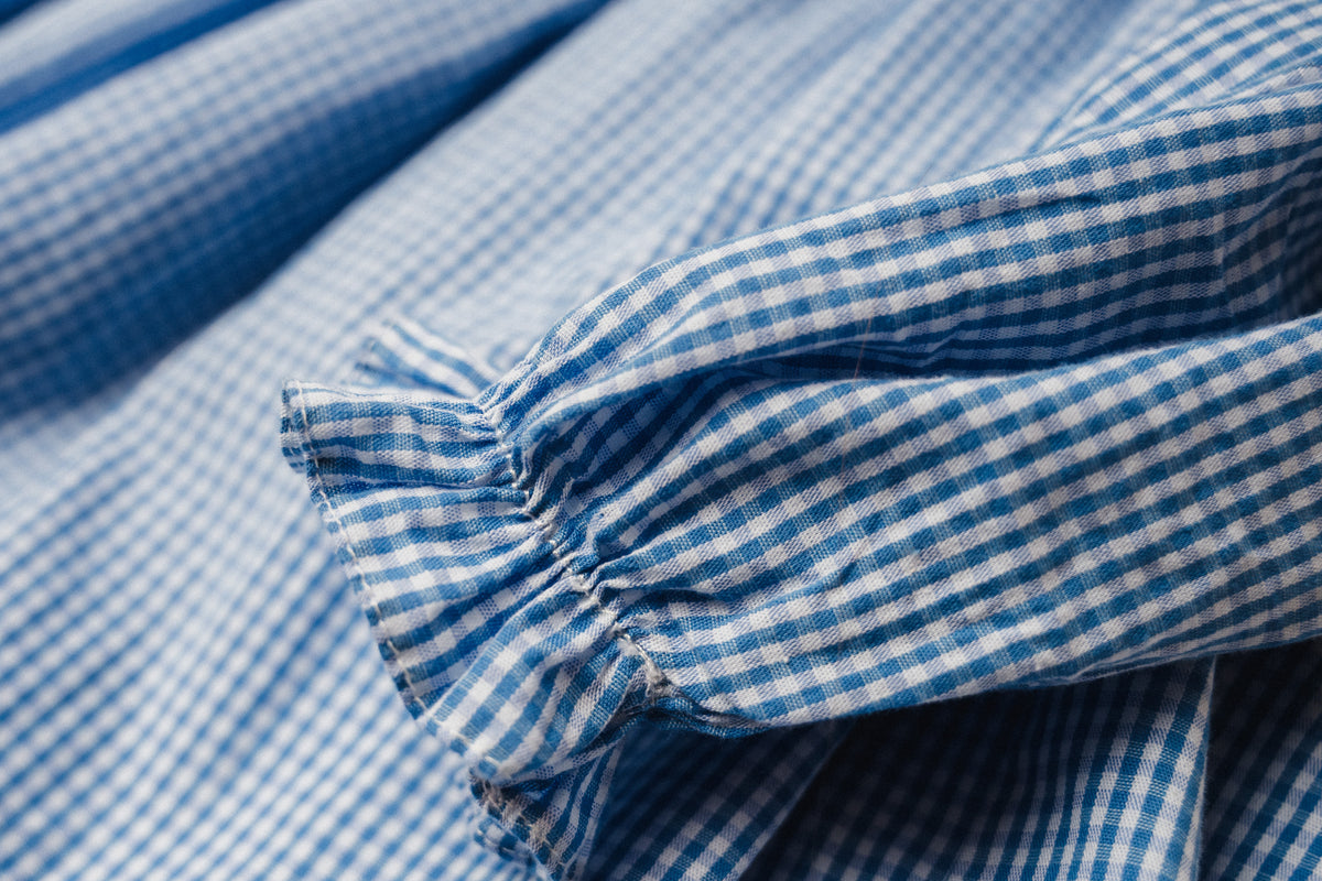 O’ Christmas Tree Blue Gingham - Long Sleeves