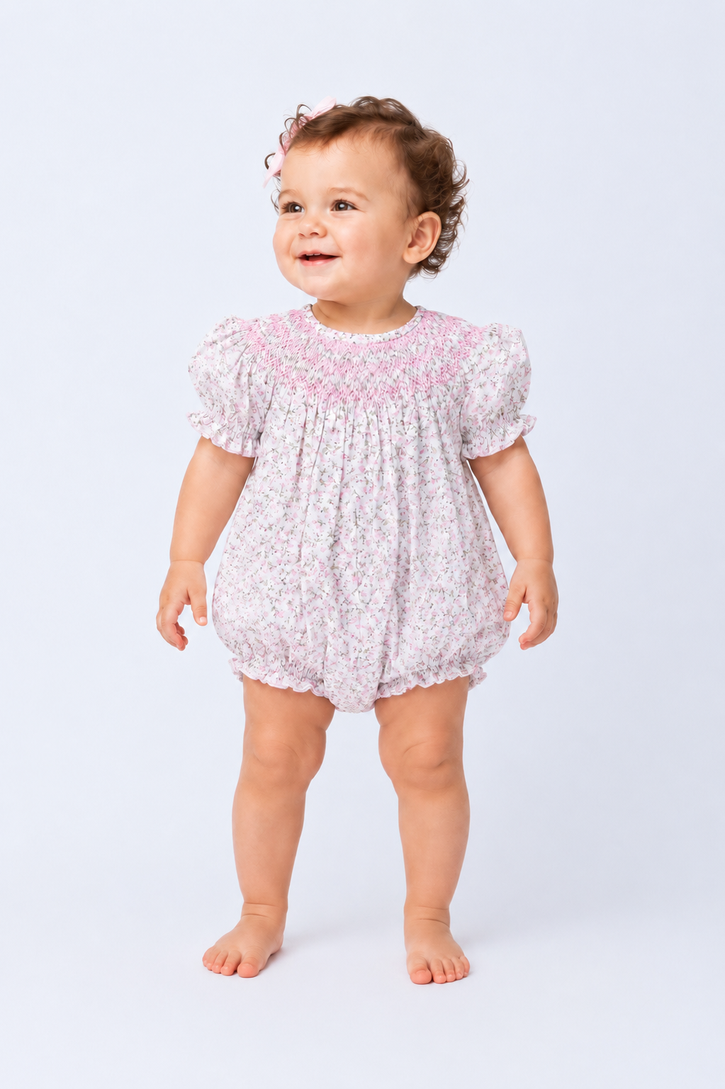 English Rose Smocked Romper