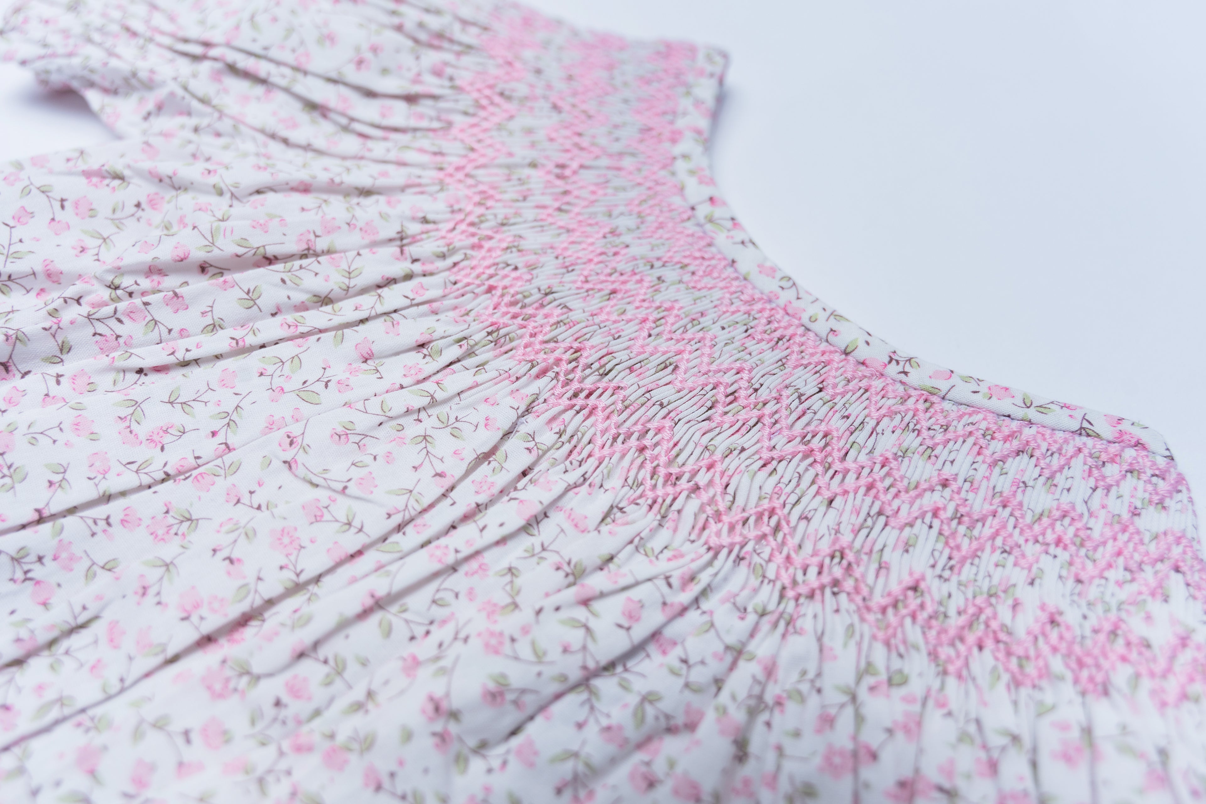 English Rose Smocked Romper