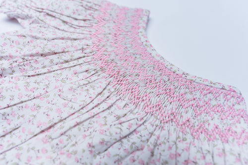 English Rose Smocked Romper