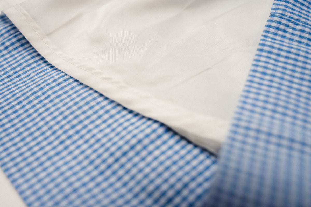 O' Christmas Tree Blue Gingham - Short Sleeves