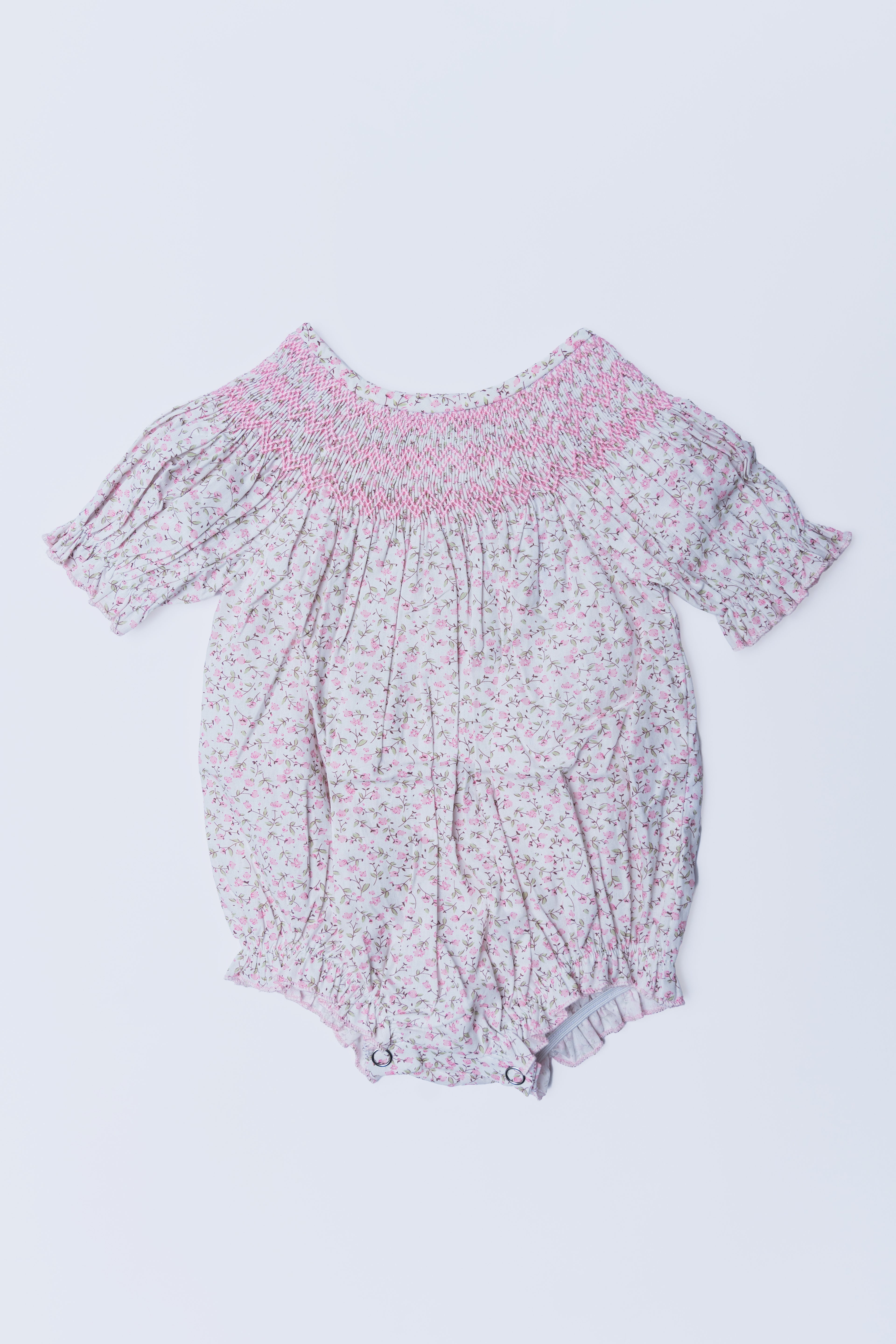 English Rose Smocked Romper