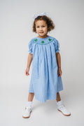 O' Christmas Tree Blue Gingham - Short Sleeves